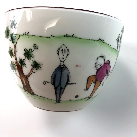 STAFFORDSHIRE Bone China Golf theme big tea cup - Picture 3 of 7